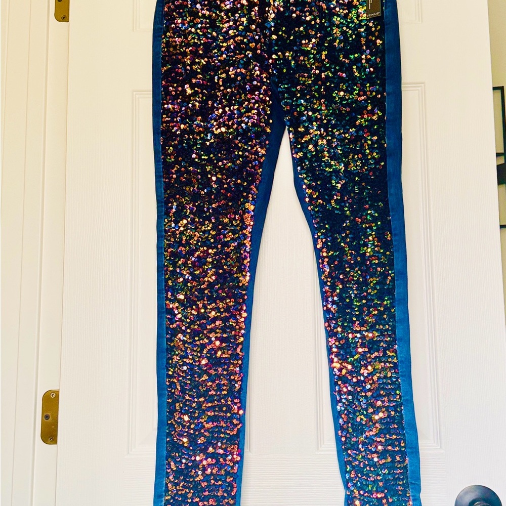 Sequin Embellished Jeans